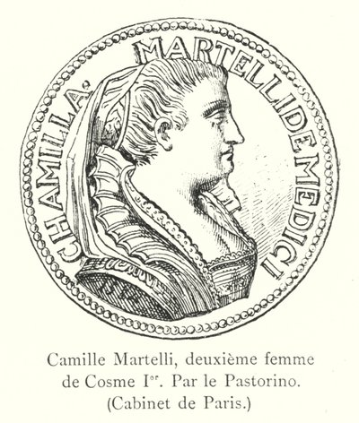 Camille Martelli, Second Wife of Cosimo I, by Pastorino, Cabinet de Paris by Italian School