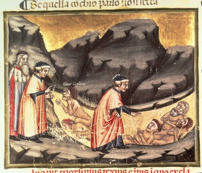 Dante and Virgil Meet Ugolino in the Circle of the Treacherous, from the Divine Comedy (the Inferno) by Italian School