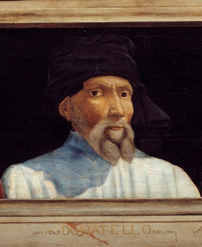 Cassone Featuring 5 Portraits of the Master of the Florentine Renaissance (Detail with Portrait of Donatello) by Italian School