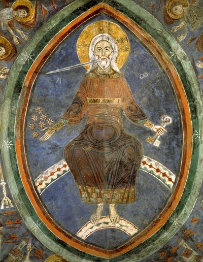 Christ of the Apocalypse, Crypt of Anagni Cathedral by Italian School