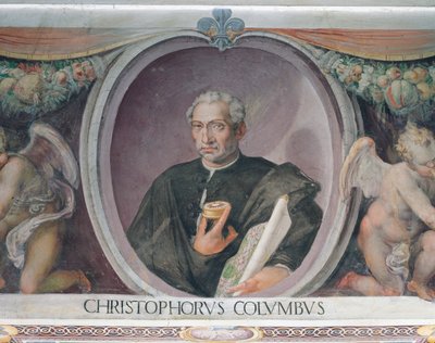 Christopher Columbus, in the Sala del Mappamondo by Italian School