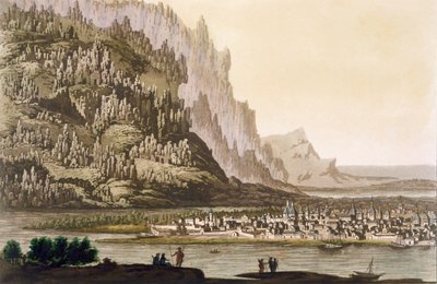 City of Yakutsk on the River Lena, Eastern Siberia, c.1820s-30s by Italian School