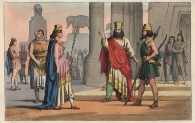 Persian Costumes - Engraving from 