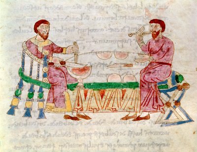 The Meal, from De Universo by Rabanus Maurus by Italian School