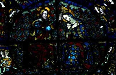 Coronation of the Virgin, from the west rose window by Italian School