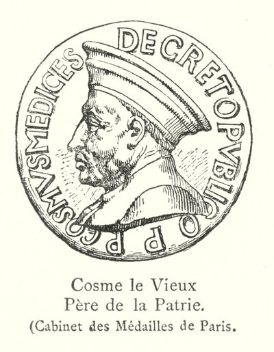 Cosme the Elder, Father of the Nation, Cabinet des Medailles de Paris by Italian School