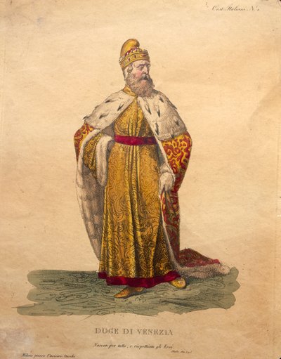 Costume design for the Doge of Venice, from 