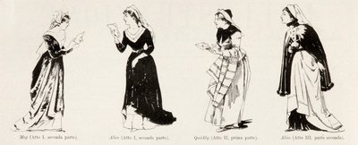Costumes from the Opera Falstaff by Verdi, from L