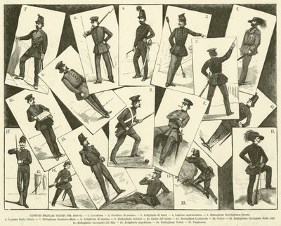 Venetian Military Costumes of 1848-49 by Italian School