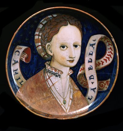 Decorated Cup with a Female Face (Camilla Bella) by Italian School