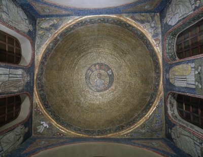 Cupola Decorated with Mosaics Representing Saint Victor by Italian School