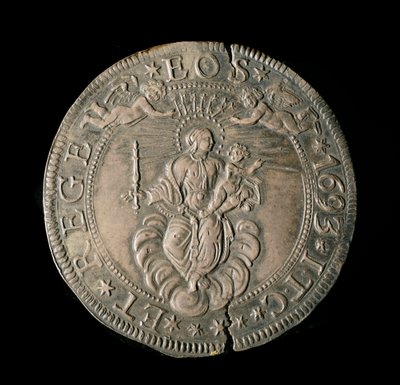Currency of the Republic of Genoa: ECU wide in silver. Diam. 61 mm. 1693. back. by Italian School