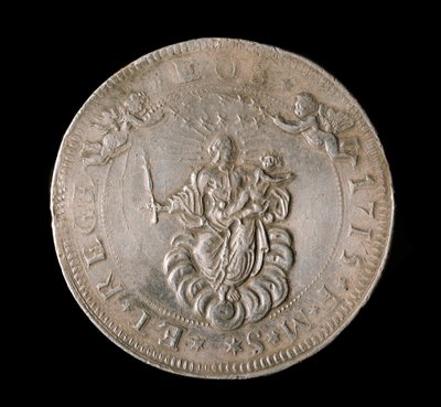 Currency of the Republic of Genes: Six Ecus Silver Coin. 1715. Front by Italian School