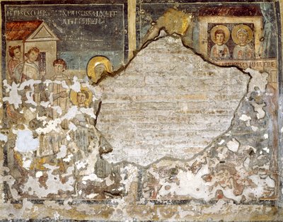 Damaged fresco from Santa Maria Antiqua, Rome by Italian School
