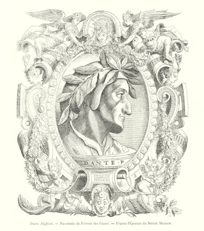 Dante Alighieri, Fac-simile of the Portrait by Giunti, after the Proof in the British Museum by Italian School