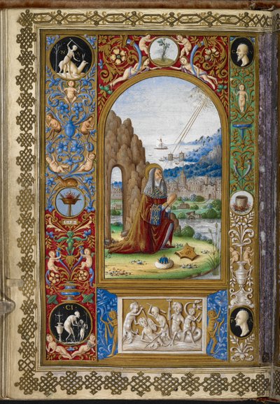 David in prayer, from the Hours of Laudamia de
