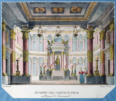 Stage Design for the Opera La Semiramide by Ch. Gluck by Italian School