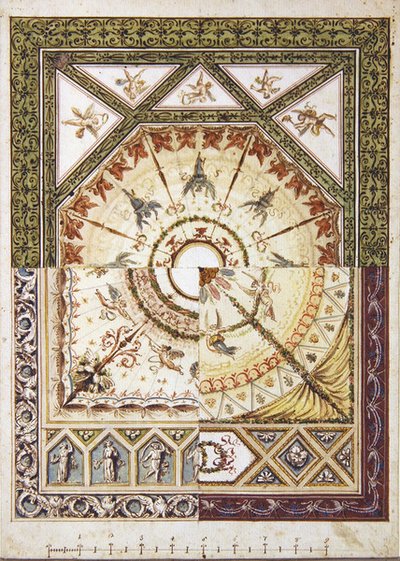 Design for an alternate Neo-Classical ceiling, c.1790 by Italian School