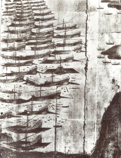 (Detail) from an Engraving Depicting the Formation at the Battle of Coron by Italian School