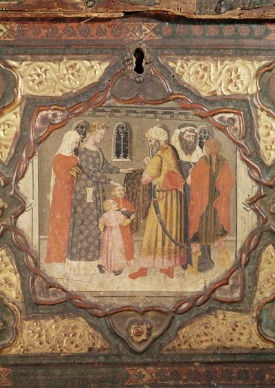 A Cassone Showing the Story of Saladin and Torello of Istria by Giovanni Boccaccio (detail) by Italian School