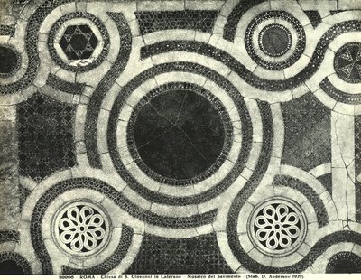 Detail of the Cosmatesque floor of the Basilica of San Giovanni in Laterano, Rome by Italian School