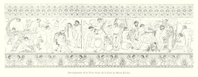 Development of the Frieze around the Cista of the Kircher Museum (engraving) by Italian School