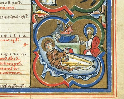 Elizabethan calendar, December, Nativity by Italian School