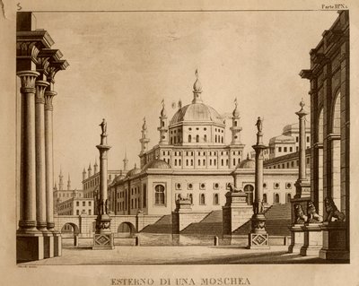 Exterior of a Mosque, set design for 
