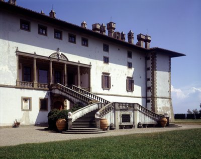 Facade of Villa Medicea, Called the Ferdinanda or the Villa of the Hundred Chimneys in Artimino by Italian School