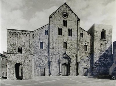 Facade of the basilica, founded in 1087 to receive the relics of St. Nicolas by Italian School