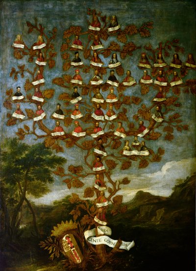 Family Tree of the Cornaro Family by Italian School