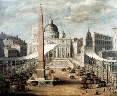 Feast of Corpus Christi in Saint Peter Square in Rome by Italian School