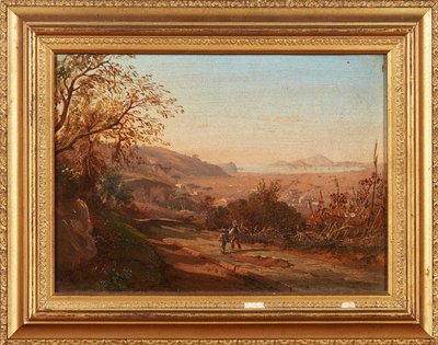 Figures on a Path, Pianura Di Bagno by Italian School