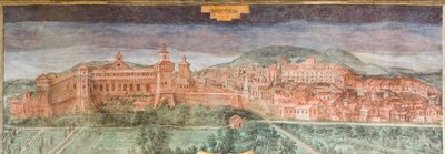 Fiorano Modenese, Spezzano Castle, Hall of the Views: View of Sassuolo by Italian School
