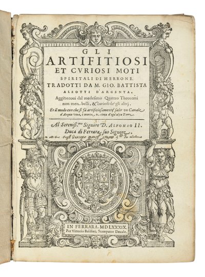 First Edition of Aleotti’s Translation of Hero
