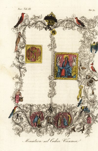 First page of the famous Vienna Codex of the Golden Bull by Italian School