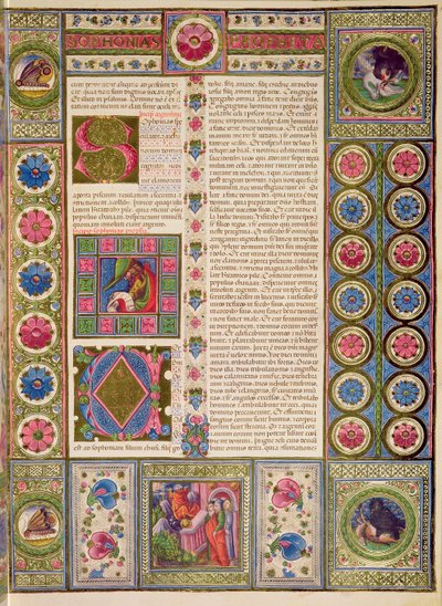Opening to the Book of the Prophet Zephaniah, from the Borso d