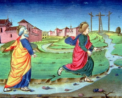 Mary Magdalene gives the news of the resurrection to Simon Peter by Italian School