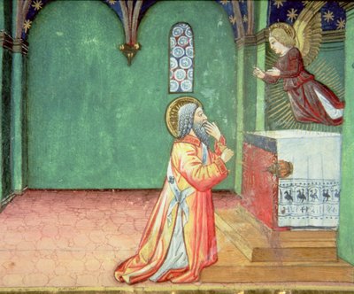 An Angel Appears to Zacharias in the Temple by Italian School
