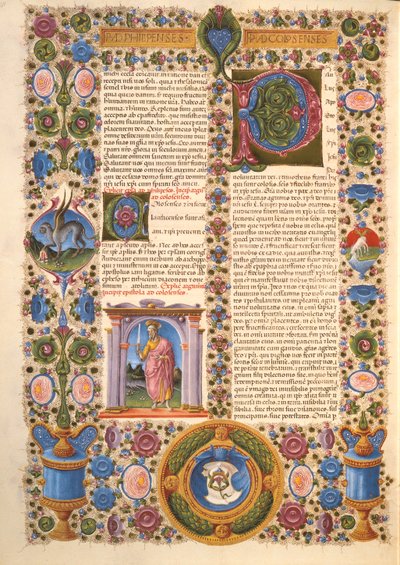 Letter from St. Paul to the Colossians, from the Borso d