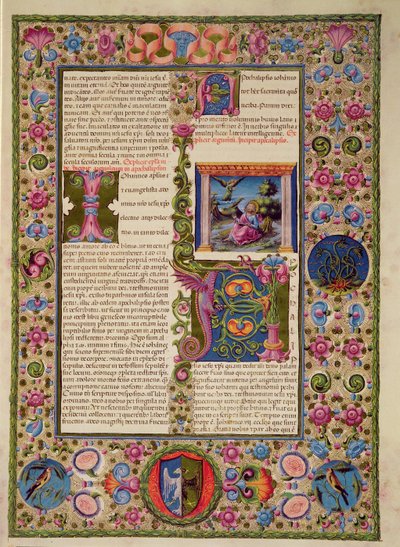 Opening to the Book of the Apocalypse, from the Borso d