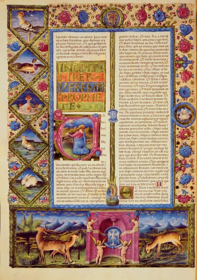 Opening of the Book of Jeremiah, from the Borso d