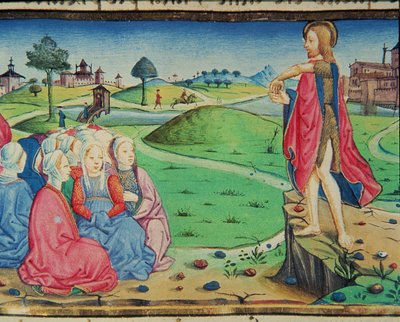 St. John the Baptist Preaches and Baptizes by Italian School