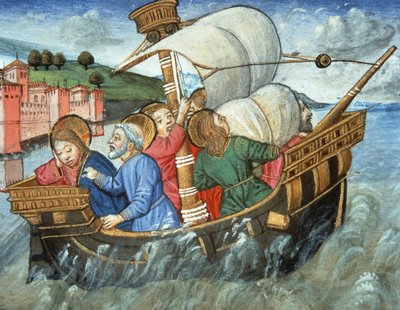 Storm in the Tiberian Sea by Italian School
