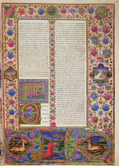 Opening to the Book of Ezekiel, from the Borso d