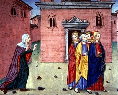 Christ meets a woman and says 