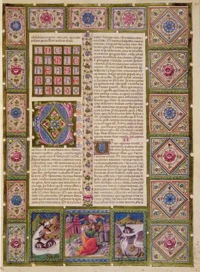 Opening to the Book of the Prophet Micheas, from the Borso d