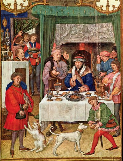 The Month of January: Rich Lord at the Table, from Breviarium Grimani, c.1515 by Italian School