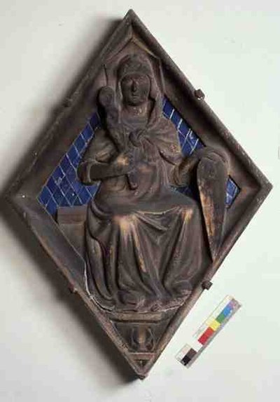 Fortitude, relief tile from the Campanile by Italian School