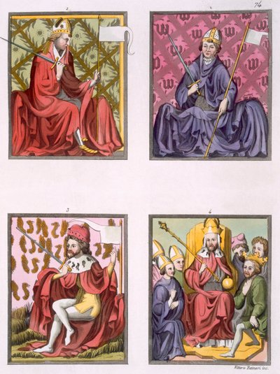 Four figures from the history of the Holy Roman Empire, c.1820s-30s by Italian School